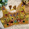 Yellow Sleeveless Navratri Handwork Readymade Blouse for Garba Nights 
