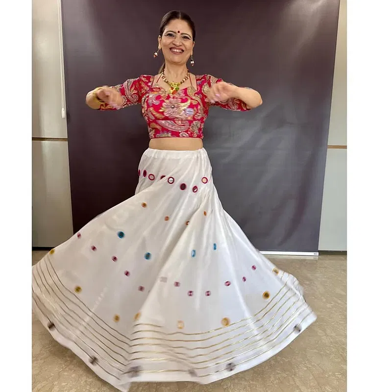 Position Print Chaniya Choli with Heavy Mirror Work for Navratri