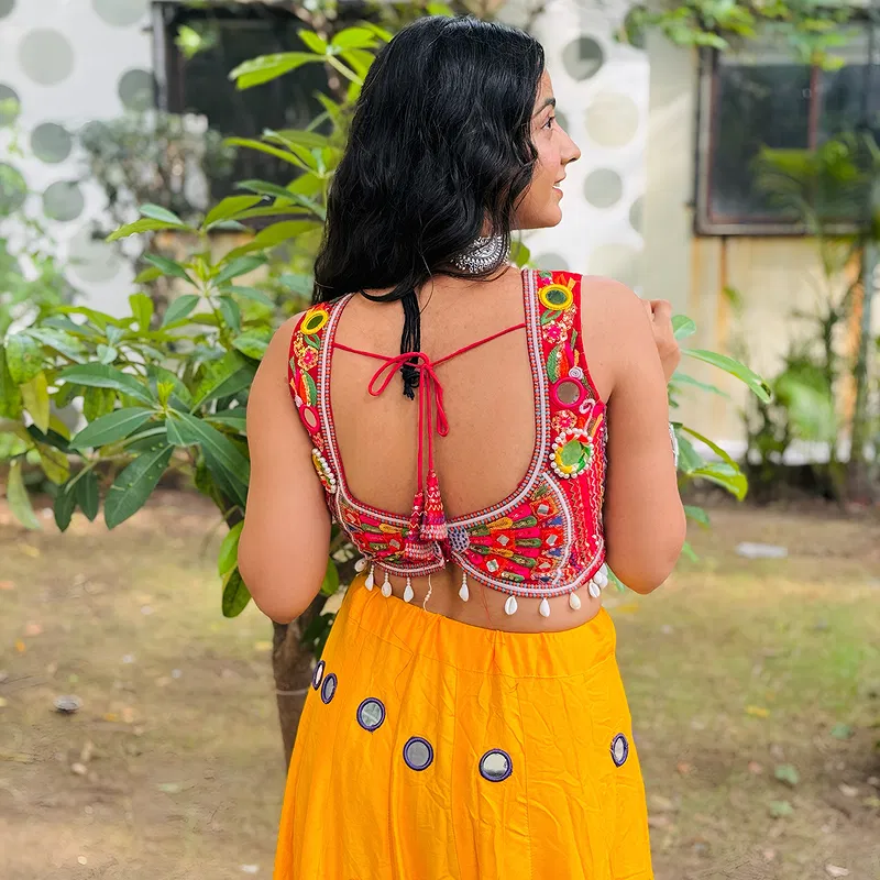 Heavy Mirror and Embroidery Work Chaniya Choli