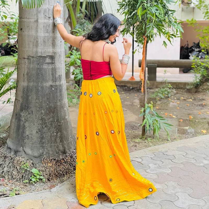 Heavy Mirror and Embroidery Work Chaniya Choli