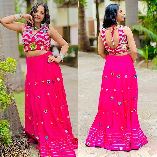 Heavy Mirror Work Chaniya Choli