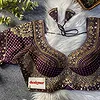 Sabyasachi inspired Wine Bridal Hand Work Georgette Blouse 