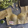Gold Italian Silk Heavy Coding & Sequin Work Sabyasachi Neck Blouse