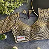 Wine Italian Silk Heavy Coding & Sequin Work Sabyasachi Neck Blouse