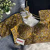 Mustard Italian Silk Sequin Work & Heavy Coding Sabyasachi Neck Blouse