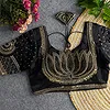 Black Color Italian Silk Blouse with Heavy Beads and Sequence Work 
