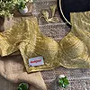 Gold Handwork Beads Partywear Sabyasachi Neck Blouse in Pure Fox Georgette