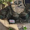 Bottle Green Handwork Beads Partywear Sabyasachi Neck Blouse in Pure Fox Georgette