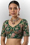 Green Color Sabyasachi Style Georgette Blouse
